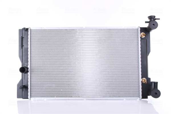 NISSENS Radiator 11243503 Cooling fins material: Aluminium, Core Depth [mm]: 16, Core Length [mm]: 600, Core Width [mm]: 378, Inlet O [mm]: 34, Outlet O [mm]: 34, Radiator type: Brazed cooling fins, Supplementary Article/Info 2: without expansion tank, Supplementary Article/Supplementary Info: without gasket/seal, Water Tank Material (radiator): Plastic 1.