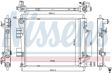 NISSENS Radiator 11243486 Cooling fins material: Aluminium, Core Depth [mm]: 22, Core Length [mm]: 420, Core Width [mm]: 366, Inlet O [mm]: 33, Outlet O [mm]: 33, Radiator type: Brazed cooling fins, Supplementary Article/Info 2: with cap, without expansion tank, Supplementary Article/Supplementary Info: with oil cooler, with gaskets/seals, Water Tank Material (radiator): Plastic 2.