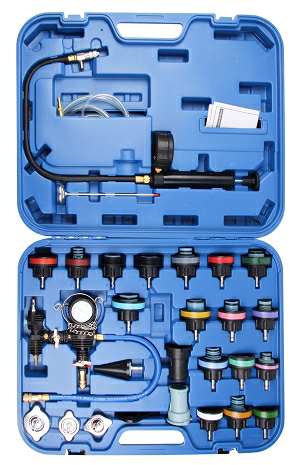 A.Z. MEISTERTEILE Kühlsystem Diagnose Satz 11247272 Lieferumfang: Druckprüfpumpe mit Schlauch, Druckablass mit Schnellkupplung und Manometer: Bereich (0 - 2,5 bar). 1 blauer und 1 schwarzer Kühlerverschluss-Prüfadapter zum Testen von Kühlerverschluss-Lecks. 20 Prüfkappen zum Testen von Kühlsystemen
Kann aus Gründen der Qualitätssicherung nicht zurückgenommen werden!