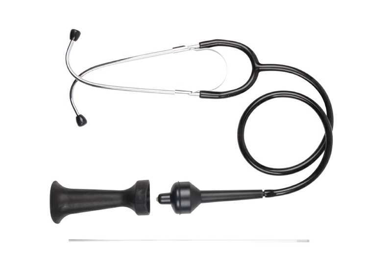 A.Z. MEISTERTEILE Stetthoscope 11247310 "This tool is ideal for finding unusual vibrations or suspected leaks.
- aluminum alloy probe to determine noise location fast.
 - rubber trumpet to check for vacuum leaks and pressure flow noise.
 - high quality surgical PCV hose for long life and more accurate sound definition."
Cannot be taken back for quality assurance reasons!