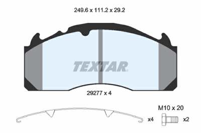 TEXTAR Bremsbelag für Scheibenbremsen (LKW)