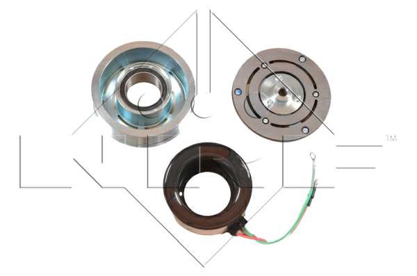 NRF Magnetic clutch for air conditioning compressor 11262097 With ac compressor
Manufacturer Restriction: GENUINE SANDEN, Voltage [V]: 12, Number of grooves: 7, Belt Pulley O [mm]: 100