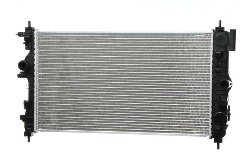 A.Z. MEISTERTEILE Radiator 11200437 Cooling fins material: Aluminium, Core Depth [mm]: 26, Core Length [mm]: 680, Core Width [mm]: 398, Inlet O [mm]: 34, Outlet O [mm]: 38,5, Radiator type: Brazed cooling fins, Supplementary Article/Info 2: without expansion tank, Supplementary Article/Supplementary Info: without gasket/seal, Water Tank Material (radiator): Plastic Technical Information: Radiator with 5mm system-Advanced technology with higher power effect