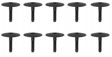 ROMIX Carpet fastener 11214850 BMW, length: 25mm, diameter: 23.8mm, bore size: 3.9mm, black, 10pcs/pack 1.