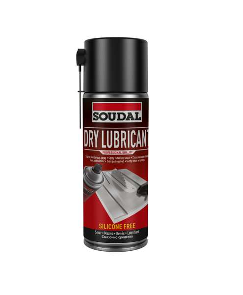 SOUDAL Lubricant 11277703 400 ml of aerosol - dry lubricant, does not contain silicone, leaves no stains on the tree, metal or plastic, provides protection, removes dirt and fat, for external and internal use, provides permanent abrasion protection at any angle.
Cannot be taken back for quality assurance reasons!