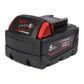 MILWAUKEE Machine tool battery 11277796 M18 B5-CR Redlithium Oil and Fat Ratron 5 AH and 18 V LI-Ion Battery 2.