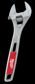 MILWAUKEE Adjustable wrench 11277716 Adjustable jaw -wrench, length: 250mm, precision adjustment screw provides the exact setting. The key opening is not set up during use 3.