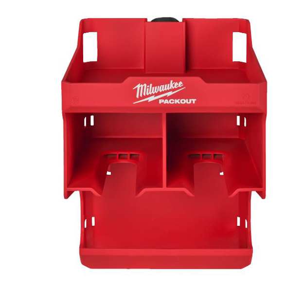 MILWAUKEE Wandhalterung für Werkzeugmaschinen 11277800 Packout -Tool -Werkzeughalter, Abmessungen: 254x241x356 mm, Ladekapazität: 11 kg 1.