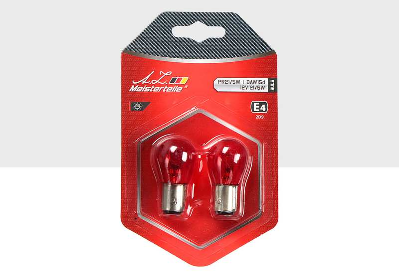 A.Z. MEISTERTEILE Bulb 11214160 12V, PR21/5W, BAW15D, Bulb, Red, 2pcs
Voltage [V]: 12, Rated Power [W]: 21/5, Bulb Colour: Red, Lamp Type: PR21/5W, Ball-shaped lamp, Socket Type bulb: BAW15d
Cannot be taken back for quality assurance reasons!