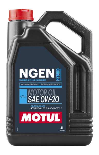 MOTUL Motorenöl 11278284 NGEN HYBRID 0W-20, 4L-Paket, API SP, ILSAC GF-6A, synthetische, biologische Kraftstoff-effizientes Motoröl, insbesondere für Hybrid-Elektrofahrzeuge. (H.E.V, P.H.E.V.)
Inhalt [Liter]: 4, Gebindeart: Kanister, Viskositätsklasse nach SAE: 0W-20, Spezifikation nach API: SP/RC, Spezifikation nach ILSAC: GF-6A
Kann aus Gründen der Qualitätssicherung nicht zurückgenommen werden!