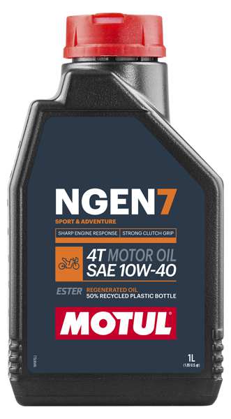 MOTUL Motorenöl (Motorrad) 11278266 NGen 7 10W-40 4T, 1L-Verpackung, API SN, Jaso MA2, Motorart: Vier-Takt, geeignet für jede Hochleistungsstraße oder einen Feldmotor mit einem 4-Takt-Motor, integriertes Getriebe, nass oder trockener Kupplung.
Inhalt [Liter]: 1, Gebindeart: Flasche, Viskositätsklasse nach SAE: 10W-40, Spezifikation nach API: SP, Spezifikation nach JASO: MA2
Kann aus Gründen der Qualitätssicherung nicht zurückgenommen werden! 1.