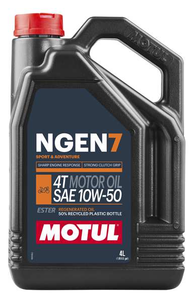 MOTUL Motorenöl (Motorrad) 11278261 NGen 7 10W-50 4T, 4L-Verpackung, API SN, Jaso MA2, Motorart: Vier-Takt, geeignet für eine Hochleistungsstraße oder einen Feldmotor mit einem 4-Takt-Motor, integriertes Getriebe, Feuchtigkeit oder trockener Kupplung.
Inhalt [Liter]: 4, Gebindeart: Kanister, Viskositätsklasse nach SAE: 10W-50, Spezifikation nach API: SP, Spezifikation nach JASO: MA2
Kann aus Gründen der Qualitätssicherung nicht zurückgenommen werden! 1.