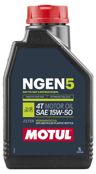 MOTUL Motorenöl (Motorrad) 11278274 NGen 5 15W-50 4T, 1L-Verpackung, API SM, Jaso MA2, Motortyp: Vier-Takt, geeignet für jede Art von Straßen- oder Feldmotor mit einem 4-Takt-Motor, integriertes Getriebe mit einer feuchten oder trockenen Kupplung.
Inhalt [Liter]: 1, Gebindeart: Flasche, Viskositätsklasse nach SAE: 15W-50, Spezifikation nach API: SP, Spezifikation nach JASO: MA2
Kann aus Gründen der Qualitätssicherung nicht zurückgenommen werden! 1.