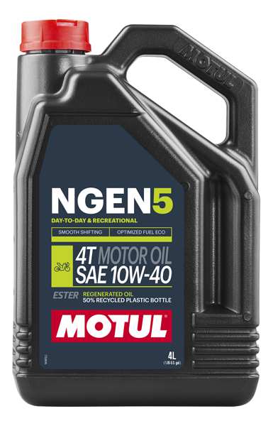 MOTUL Motorenöl (Motorrad) 11278271 NGen 5 10W-40 4T, 4L-Verpackung, API SM, Jaso MA2, Motortyp: Vier-Takt, geeignet für jede Art von Straßen- oder Feldmotor mit einem 4-Takt-Motor, integriertem Getriebe, nass oder trockener Kupplung.
Inhalt [Liter]: 4, Gebindeart: Kanister, Viskositätsklasse nach SAE: 10W-40, Spezifikation nach API: SP, Spezifikation nach JASO: MA2
Kann aus Gründen der Qualitätssicherung nicht zurückgenommen werden! 1.