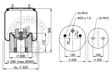 CONTITECH Air spring complet (trailer) 10001247 for RPO number: TK, Plate diameter [mm]: 260, Cylinder Piston Diameter 1 [mm]: 200, Mounting points diameter [mm]: 150, Piston material: Plastic 4.