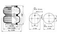 CONTITECH Air spring complet (trailer) 10001527 Weight [kg]: 3,2, Packaging length [cm]: 26, Packaging width [cm]: 26, Packaging height [cm]: 26 3.