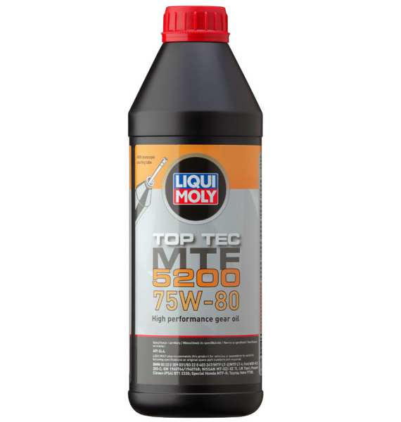 LIQUI-MOLY Getriebeöl 913225 Top TEC MTF 5200 75W-80 Schichtöl, 1L, API GL-4, Tranaxle-Motoren, Schaltgetriebe und Abteilungen. Besonders für Fahrzeuge von BMW, Ford, GM/Opel, Honda, Nissan, Toyota/Peugeot/Citroën (PSA), Volvo und anderen Herstellern empfohlen.
Inhalt [Liter]: 1, Gebindeart: Dose, Viskositätsklasse nach SAE: 75W-80, Spezifikation nach API: GL-4, Ölherstellerempfehlung: BMW 83 22 0 309 031, BMW83 22 0 403 247, BMWMTF LT-4, BMWMTF LT-2, Ford WSD-M2C 200-C, GM 1940764/1940768, NissanMT-XZ TL, Nissan MT-XZ, PS