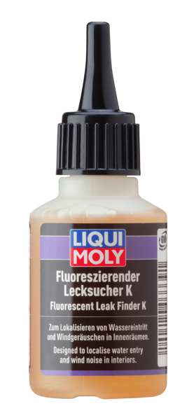 LIQUI-MOLY Lecksuchflüssigkeit 11298016 Fluoreszenz -Lecksuche K, 50 ml, Wasser -lösliche Lecksuche Flüssigkeit für schnelle und genaue Anzeigenlampe (UV -Stablampe), um Windgeräusche und Wasser zu liefern. Dies vermeidet Post -Produktion oder Arbeit. Beschwerden reparieren. 1:10 - 1: 500 Mischverhältnis.
Gebindeart: Dose, Inhalt [ml]: 50
Kann aus Gründen der Qualitätssicherung nicht zurückgenommen werden!