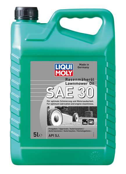 LIQUI-MOLY Lawnmower oil 11297916 Lawn Motor Motor Oil SAE30, 5L, API SG, for 4 -stroke lawn mower motors and other engines where the SAE 30 viscosity -class oil is prescribed.
Content [litre]: 5, Packing Type: Canister, ISO viscosity class: VG 32, API specification: SJ
Cannot be taken back for quality assurance reasons!