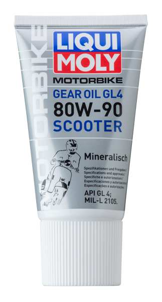 LIQUI-MOLY Getriebeöl 11297919 Motorrad-Zahnradöl (GL4) 80W-90 Scooter-Schichtöl, 150 ml, Zulassung: API GL4, MIL-L 2105
Gebindeart: Tube, Inhalt [ml]: 150, Viskositätsklasse nach SAE: 80W-90, Spezifikation nach API: GL-4, Herstellerfreigabe: MIL-L 2105
Kann aus Gründen der Qualitätssicherung nicht zurückgenommen werden!