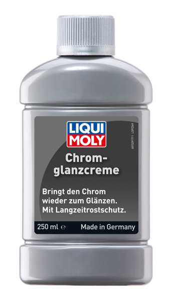 LIQUI-MOLY Chromreiniger 11297948 Chromreinigungscreme, 250 ml, macht Chrom wieder glänzend. Es beseitigt blasse Flecken und Rost an Chromteilen und dekorativen Metallteilen. Schützt lange. Reinigung und Pflege von Teilen von Chrom und dekorativen Metall auf Autos, Motorrädern und Fahrrädern.
Gebindeart: Flasche, Inhalt [ml]: 250
Kann aus Gründen der Qualitätssicherung nicht zurückgenommen werden!