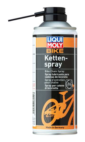 LIQUI-MOLY Kettenschmierspray 11297951 Fahrradspray, 400 ml, entwickelt sich speziell zur Schmierung und Pflege von Fahrradketten unter nassen und trockenen Bedingungen. Es ist auch für E-Bike geeignet.
Gebindeart: Dose, Inhalt [ml]: 400
Kann aus Gründen der Qualitätssicherung nicht zurückgenommen werden!