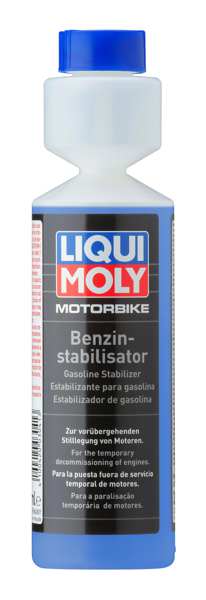 LIQUI-MOLY Fuel additive 11298038 Motorbike petrol stabilizing additive, 250ml, preserves fuel and protects it from aging and oxidation. It prevents corrosion throughout the fuel system. Provides a problem -free stoppage of motorcycles, scooters, quadrates, motorcycles and other gasoline 2 -stroke and 4 -stroke motors for longer periods.
Packing Type: Bottle, Contents [ml]: 250
Cannot be taken back for quality assurance reasons!