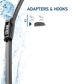 HELLA Wiper blades 11300125 Fitting Position: Front, Length 1 [mm]: 525, Length 2 [mm]: 475, Length 1 [Inch]: 21, Length 2 [Inch]: 19, Wiper blade type: Flat wiper blade, Left-/right-hand drive vehicles: for left-hand drive vehicles, Assy./disassy. by qualified personnel required!: 3.