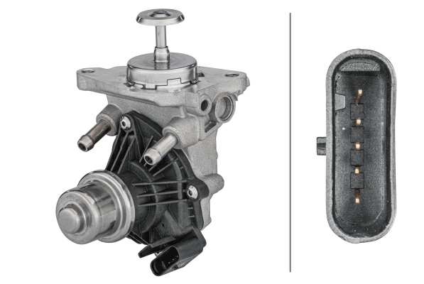HELLA EGR valve 11299255 Operating Mode: Electric, Number of pins: 5, Supplementary Article/Supplementary Info: with seal, Assy./disassy. by qualified personnel required!: 1.