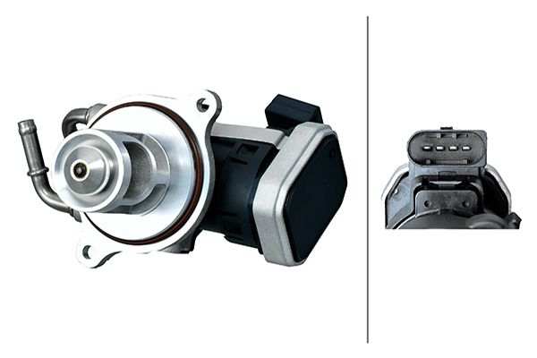 HELLA EGR valve 11299257 Supplementary Article/Supplementary Info: with seal, Operating Mode: Electric, Voltage [V]: 12, Number of pins: 4, Assy./disassy. by qualified personnel required!: