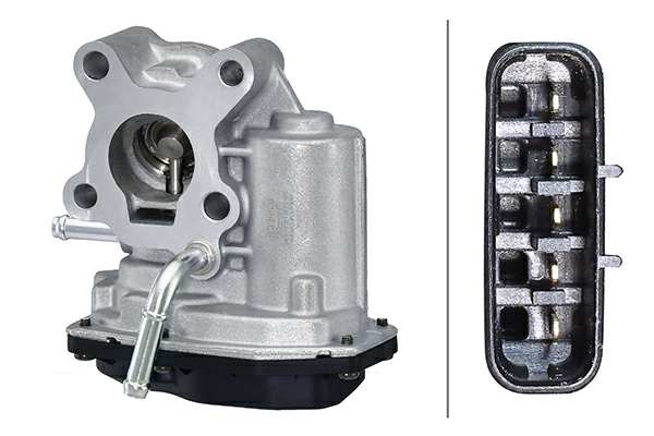 HELLA EGR valve 11299243 Operating Mode: Electric, Voltage [V]: 12, Number of pins: 5, Supplementary Article/Supplementary Info: without gasket/seal, Assy./disassy. by qualified personnel required!: