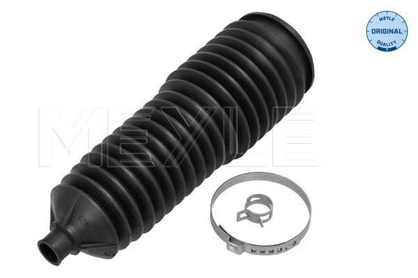 MEYLE Steering boot 11301281 Fitting Position: Front Axle Right, Front Axle Left, Height [mm]: 205, Inner Diameter 1 [mm]: 12, Inner Diameter 2 [mm]: 55, Material: EPDM (ethylene propylene diene Monomer (M-class) rubber), Vehicle Equipment: for vehicles with power steering, replacement in pairs recommended: , Required quantity: 2