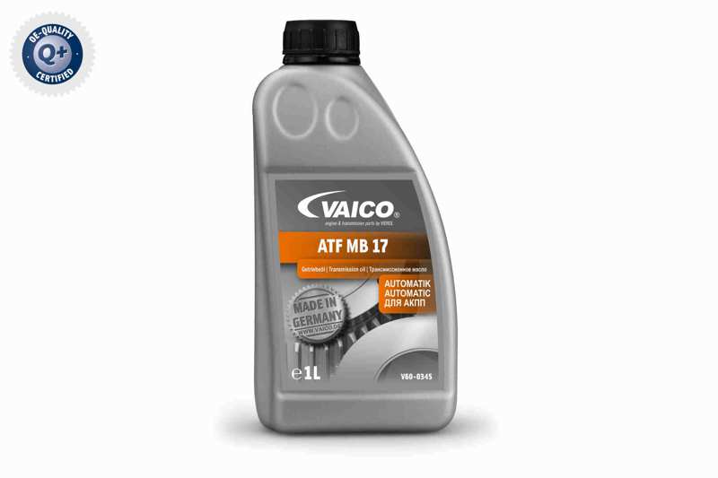 VAICO Gear oil 11303821 ATF MB17 1l
Oil manufacturer recommendation: 236.17, ATF MB17, 236.16, Transmission Code: 4MATIC, 9 Gang NAG3, 725,0XX, JR913E, Transmission Type: 9-Speed Automatic Transmission, Width [mm]: 115,0, Colour: yellow, Capacity [litre]: 1, Length [mm]: 60, Height [mm]: 225, Observe the vehicle manufacturer specifications: , Observe system fill quantity: , Recommended change interval [km]: 125000, Recommended change interval [years]: 5, Packing Type: Bottle
Cannot be taken back for quality assurance 1.