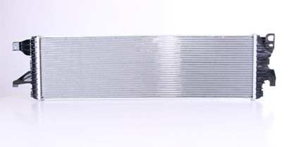 NISSENS Radiator 11119140 Cooling fins material: Aluminium, Core Depth [mm]: 26, Core Length [mm]: 697, Core Width [mm]: 201, Inlet O [mm]: 22, Outlet O [mm]: 22, Radiator type: Brazed cooling fins, Supplementary Article/Info 2: without cap, without expansion tank, Supplementary Article/Supplementary Info: with gaskets/seals, Water Tank Material (radiator): Plastic 1.