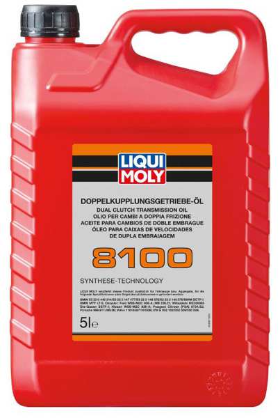 LIQUI-MOLY Getriebeöl 11297924 Doppelkupplungsgetriebeöl 8100, 5L, Hochleistungsöl basierend auf synthetischen Technologie und synthetischen Basisölen.
Inhalt [Liter]: 5, Gebindeart: Kanister, Ölherstellerempfehlung: BMW 83 22 0 440 214, BMW 83 22 2 148 578, BMW 83 22 2 147 477, BMW 83 22 2 148 579, BMW MTF LT-5, BMW DCTF-1+, BMW 83 22 2 167 666, BMW DCTF-1, Chrysler, Ford 936-A, Ford WSS-M2C 218-A, X73-M1R564-AA, MB 236.21/236.24, MZ320065 DiaQ SSTF-I, Nissan WSS-M2C 936-A, PSA 9734.S2, Porsche 99991708000, Volvo 1161839, V 1.