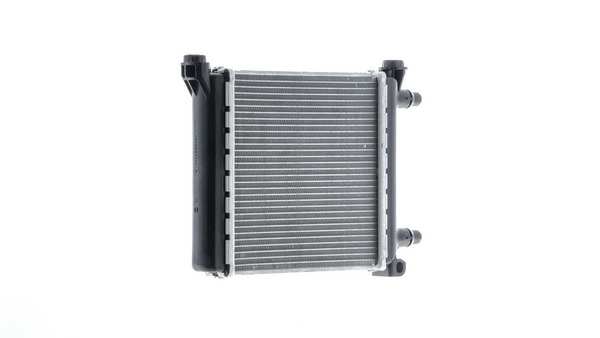 BEHR HELLA SERVICE Radiator 11312555 Radiator type: Brazed cooling fins, Core Length [mm]: 195, Core Width [mm]: 205, Core Depth [mm]: 28, Water Tank Material (radiator): Plastic, Inlet O [mm]: 16, Outlet O [mm]: 16, Cooling fins material: Aluminium, Manufacturer: MAHLE 1.