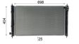 BEHR HELLA SERVICE Radiator 11312282 Radiator type: Brazed cooling fins, Core Length [mm]: 698, Core Width [mm]: 404, Core Depth [mm]: 25, Water Tank Material (radiator): Plastic 7.