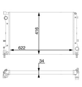 BEHR HELLA SERVICE Radiator