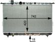BEHR HELLA SERVICE Radiator 11312031 Radiator type: Brazed cooling fins, Core Length [mm]: 742, Core Width [mm]: 420, Core Depth [mm]: 18, Water Tank Material (radiator): Plastic, Vehicle Equipment: for vehicles with/without air conditioning, Transmission Type: Automatic Transmission 2.