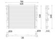BEHR HELLA SERVICE Radiator 11312545 Radiator type: Brazed cooling fins, Core Length [mm]: 628, Core Width [mm]: 530, Core Depth [mm]: 28, Water Tank Material (radiator): Plastic, Inlet O [mm]: 39, Outlet O [mm]: 39, Cooling fins material: Aluminium, Manufacturer: MAHLE 3.