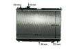 BEHR HELLA SERVICE Radiator 11312065 Radiator type: Brazed cooling fins, Core Length [mm]: 690, Core Width [mm]: 450, Core Depth [mm]: 26, Water Tank Material (radiator): Plastic, Transmission Type: Manual Transmission 5.