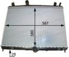 BEHR HELLA SERVICE Radiator 11312388 Radiator type: Mechanically jointed cooling fins, Core Length [mm]: 380, Core Width [mm]: 563, Core Depth [mm]: 23, Water Tank Material (radiator): Plastic, Supplementary Article/Info 2: with screw 2.