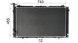 BEHR HELLA SERVICE Radiator 11311306 Radiator type: Brazed cooling fins, Core Length [mm]: 740, Core Width [mm]: 455, Core Depth [mm]: 38, Water Tank Material (radiator): Plastic, Thickness [mm]: 2, Supplementary Article/Supplementary Info: with holder, with accessories, Supplementary Article/Info 2: with seal ring 9.