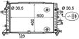 BEHR HELLA SERVICE Radiator 11312242 Radiator type: Brazed cooling fins, Core Length [mm]: 600, Core Width [mm]: 400, Core Depth [mm]: 28, Water Tank Material (radiator): Plastic, Manufacturer: produced by MAHLE, Transmission Type: Automatic Transmission 2.