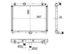 BEHR HELLA SERVICE Radiator 11312387 Radiator type: Brazed cooling fins, Core Length [mm]: 567, Core Width [mm]: 380, Core Depth [mm]: 28, Water Tank Material (radiator): Plastic, Inlet O [mm]: 32, Outlet O [mm]: 32, Height [mm]: 136, Thickness [mm]: 493, Manufacturer: produced by MAHLE 12.