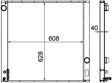 BEHR HELLA SERVICE Radiator 11311613 Radiator type: Brazed cooling fins, Core Length [mm]: 608, Core Width [mm]: 628, Core Depth [mm]: 40, Water Tank Material (radiator): Aluminium, Manufacturer: produced by MAHLE, Vehicle Equipment: for vehicles with/without air conditioning, Transmission Type: Automatic Transmission, Manual Transmission 7.