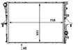 BEHR HELLA SERVICE Radiator 11311654 Radiator type: Brazed cooling fins, Core Length [mm]: 710, Core Width [mm]: 551, Core Depth [mm]: 40, Water Tank Material (radiator): Plastic, Additionally required articles (article numbers): 7L6 121 099, N 906 867 01, Manufacturer: produced by MAHLE, Vehicle Equipment: for vehicles with/without air conditioning, Transmission Type: Automatic Transmission, Manual Transmission 7.