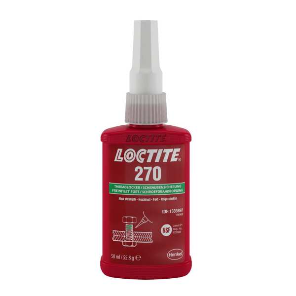 LOCTITE Screw lock 10789219 Loctite® 270, high -strength, oil -tolerant, high heat resistant threading, 50 ml
Cannot be taken back for quality assurance reasons! 1.