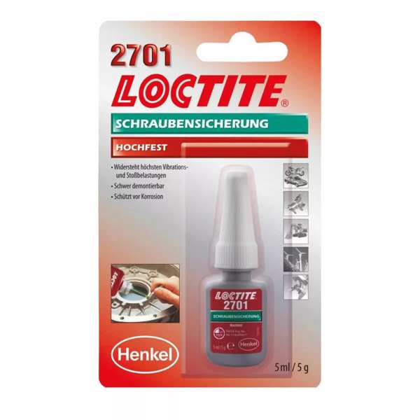 LOCTITE Screw lock 682648 LOCTITE® 2701, high strength for passive surfaces, 5 ml
Cannot be taken back for quality assurance reasons! 1.