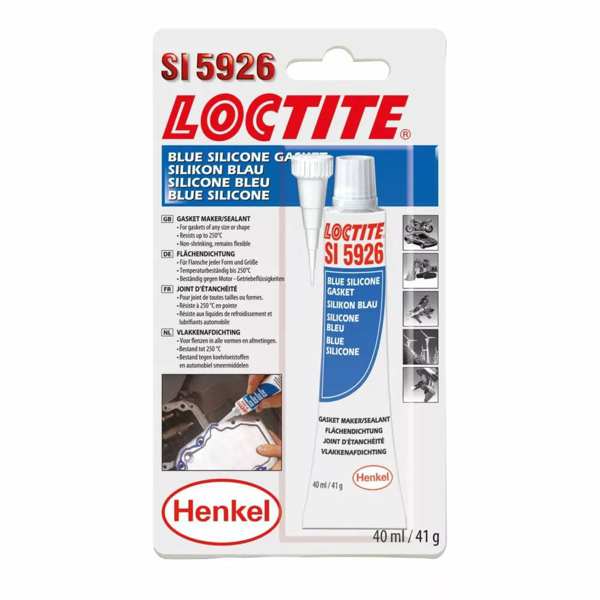 LOCTITE Oberflächendichtung 682692 Loctite® SI 5926 (Loctite® 5926), Silikonchirurgie, Acets Säure, Blau, 40 ml
Kann aus Gründen der Qualitätssicherung nicht zurückgenommen werden! 1.